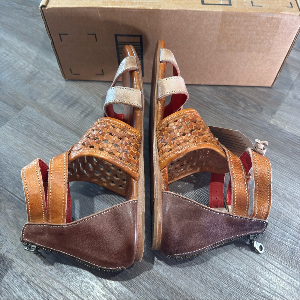 Bed Stu Capriana Gladiator Cafe Latte Rustic Leather Sandals - Picture 6 of 9